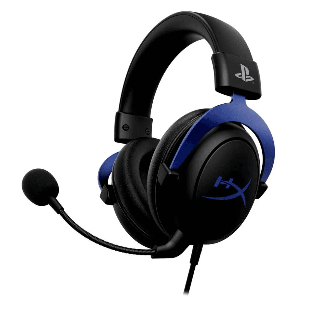 Headset HyperX Cloud , Wired Gaming Headset , Compatible with PS5 and PS4 , Detachable noise-cancellation microphone , Black/Blue , 4P5H9AM - Image 3