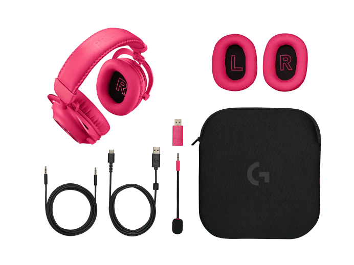 Headset Logitech PRO X 2 Wireless , LIGHTSPEED Wireless and Bluetooth Gaming Headset  , Pink , 981-001275 - Image 4