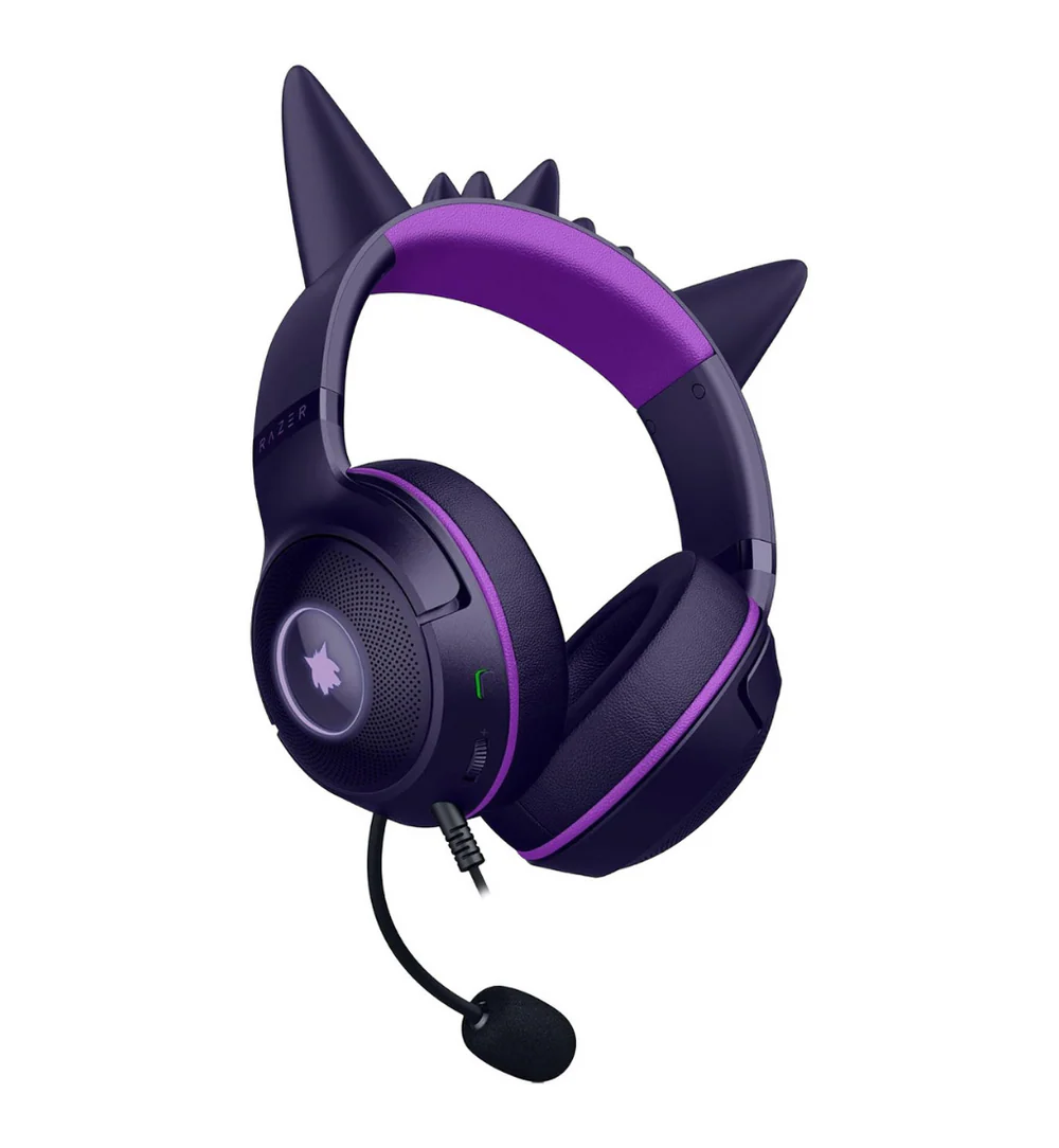 Headset Razer Kraken Kitty V2 Gengar Pokemon Edition, PC/PS5/SWITCH, Purple, RZ04-04730300-R3M1 - Image 3