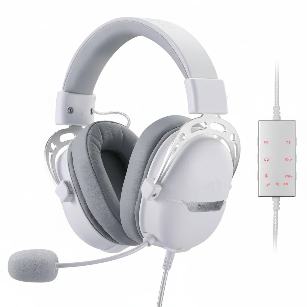 Headset Redragon H376 Aurora , Wired , 7.1 Surround Sound , 40mm Drivers , White , H376WG