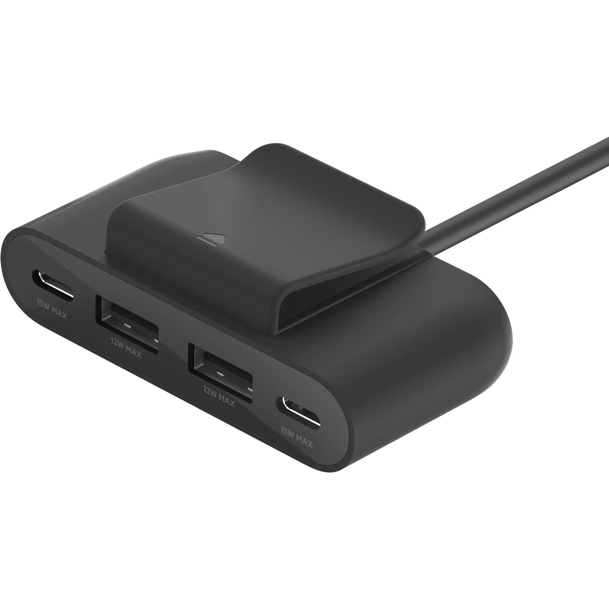 HUB USB-C  Belkin BoostUp Charge 4 Port USB Power Extender up to 30W , 1x USB-C 2m Cable to 2x USB-C  2x USB-A , Black , BUZ001BT2MBKB7 - Image 2