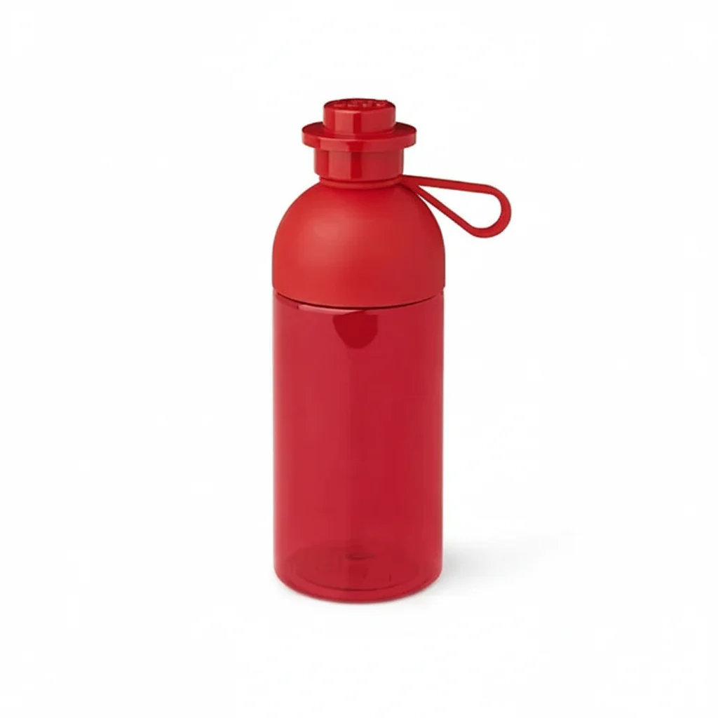 Hydration Bottle Lego Transparent - Red 0.5L