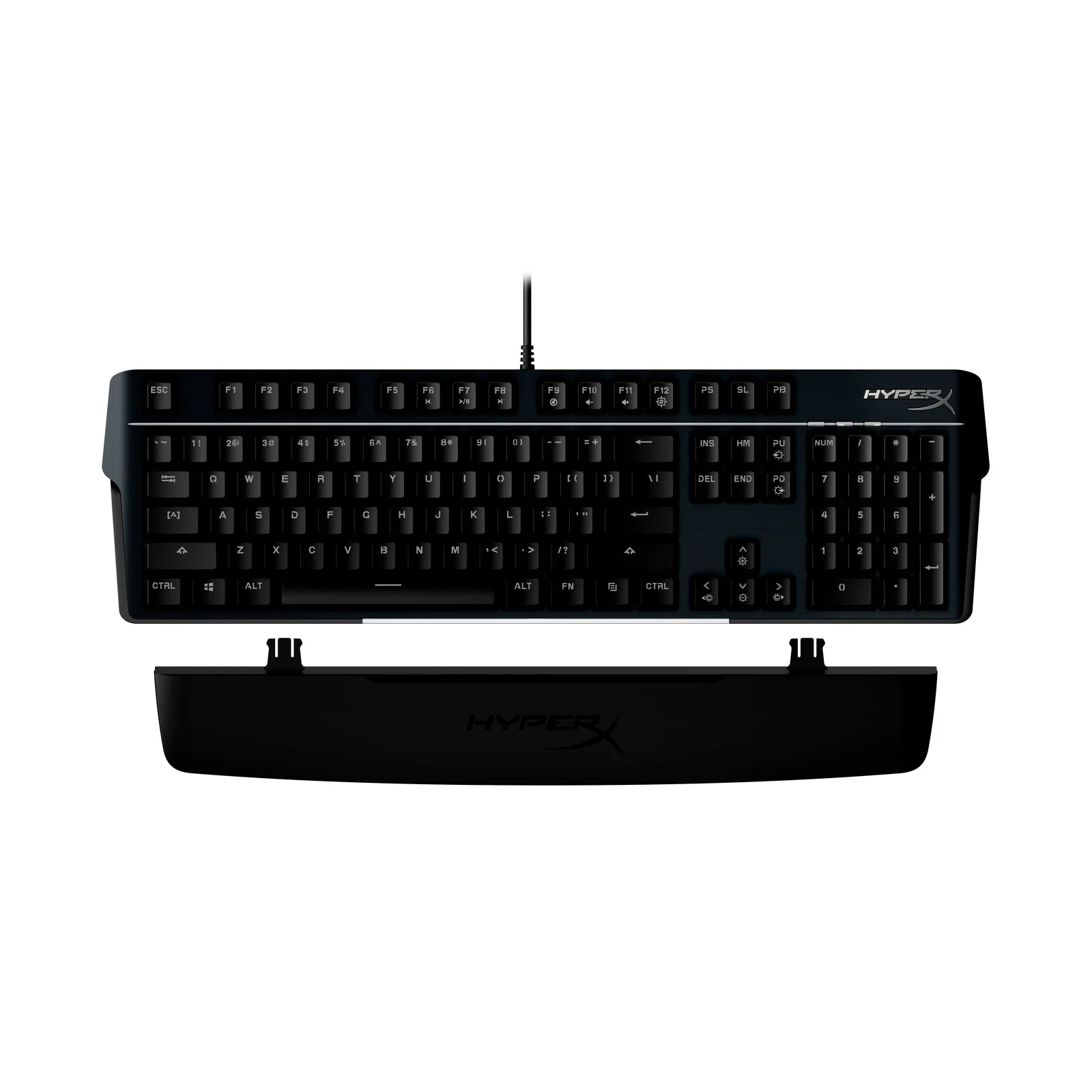 Keyboard HyperX Alloy MKW 100 , RGB , Gaming Mechanical , Detachable wrist rest , Black , 4P5E1AA - Image 3
