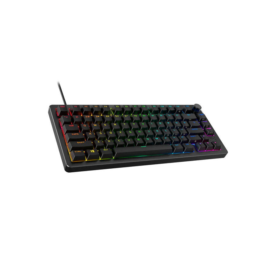 Keyboard HyperX Alloy Rise 75 , RGB and 5 brightness levels , Mechanical Gaming HX Red Keys Linear , 100% anti-ghosting , Detachable USB-C Cable , US Layout , Black , 7G7A4AA - Image 3