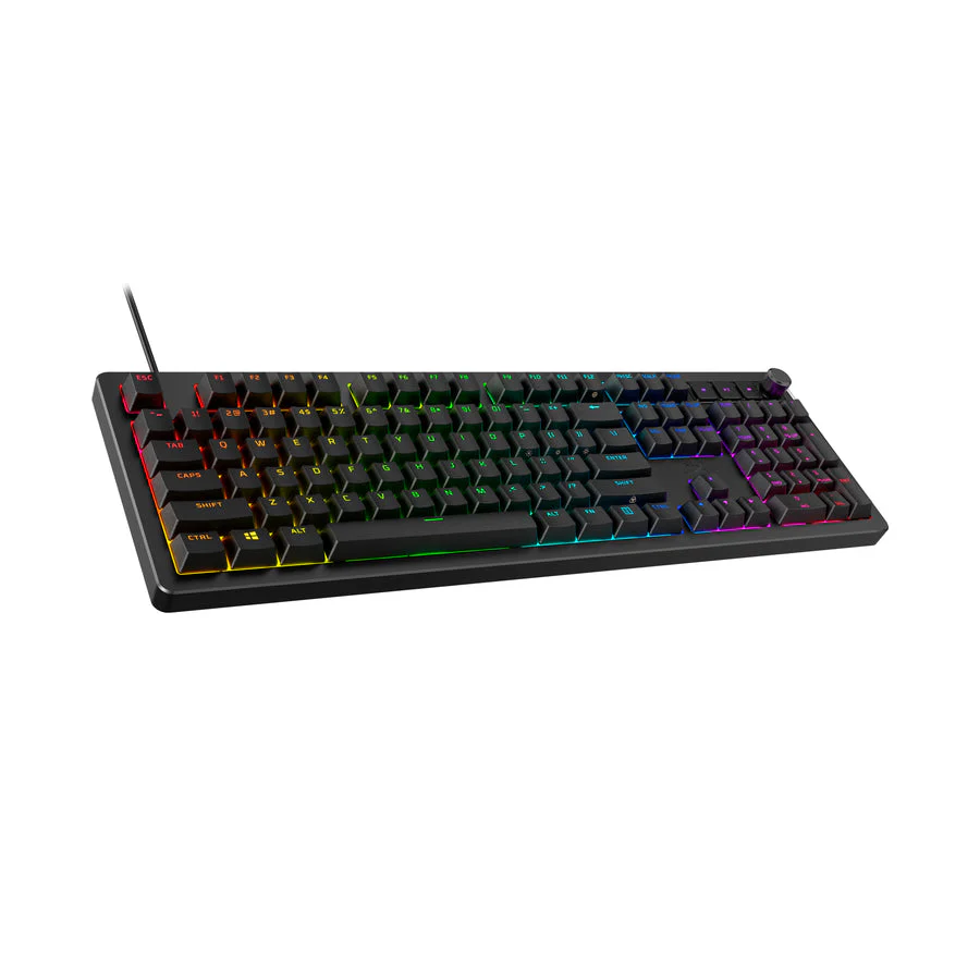 Keyboard HyperX Alloy Rise , RGB and 5 brightness levels , Mechanical Gaming HX Red Keys Linear , 100% anti-ghosting , Detachable USB-C Cable , US Layout , Black , 7G7A3AA - Image 3