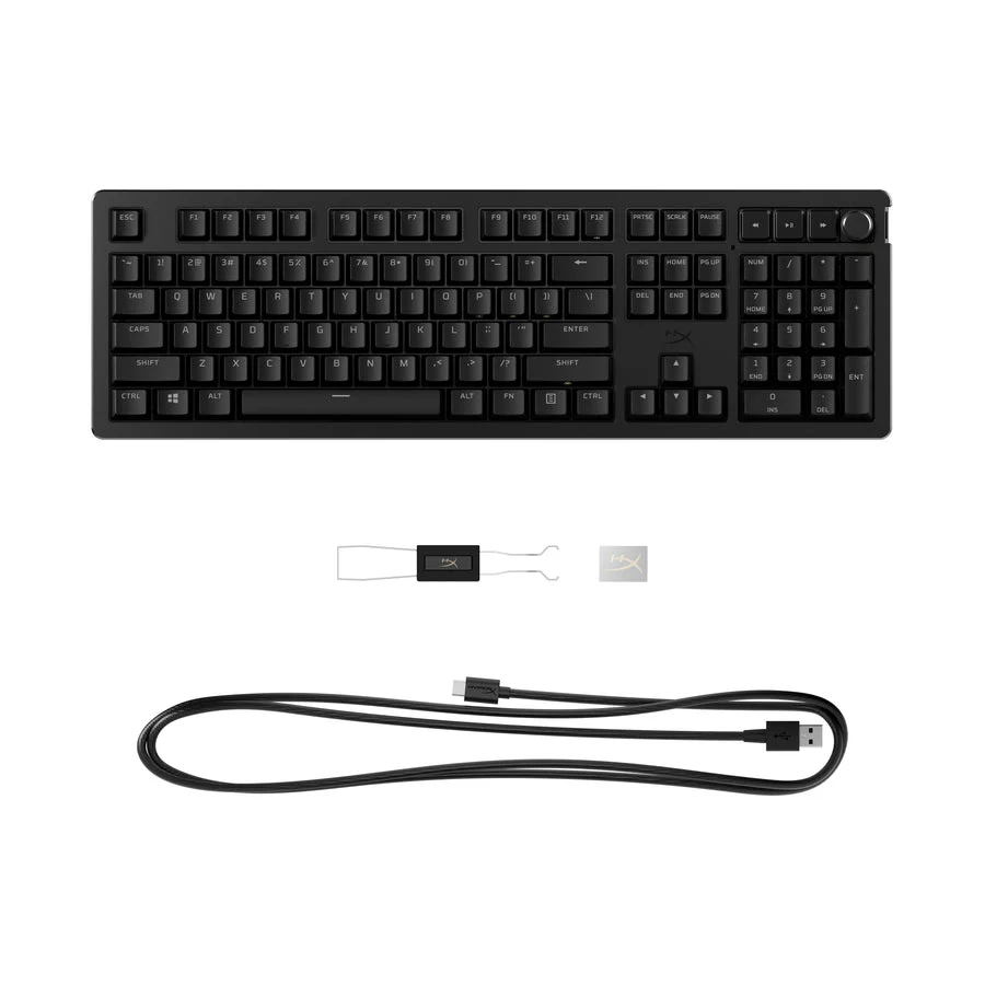Keyboard HyperX Alloy Rise , RGB and 5 brightness levels , Mechanical Gaming HX Red Keys Linear , 100% anti-ghosting , Detachable USB-C Cable , US Layout , Black , 7G7A3AA - Image 5