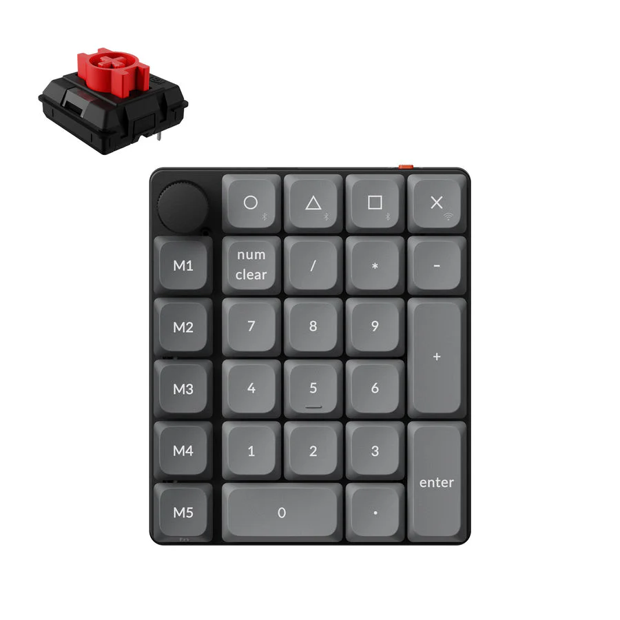 Keyboard Keychron K0 Max NumPad Mechanical Low Profile Wireless Bluetooth BT5.3 Red Switch K0M-H1