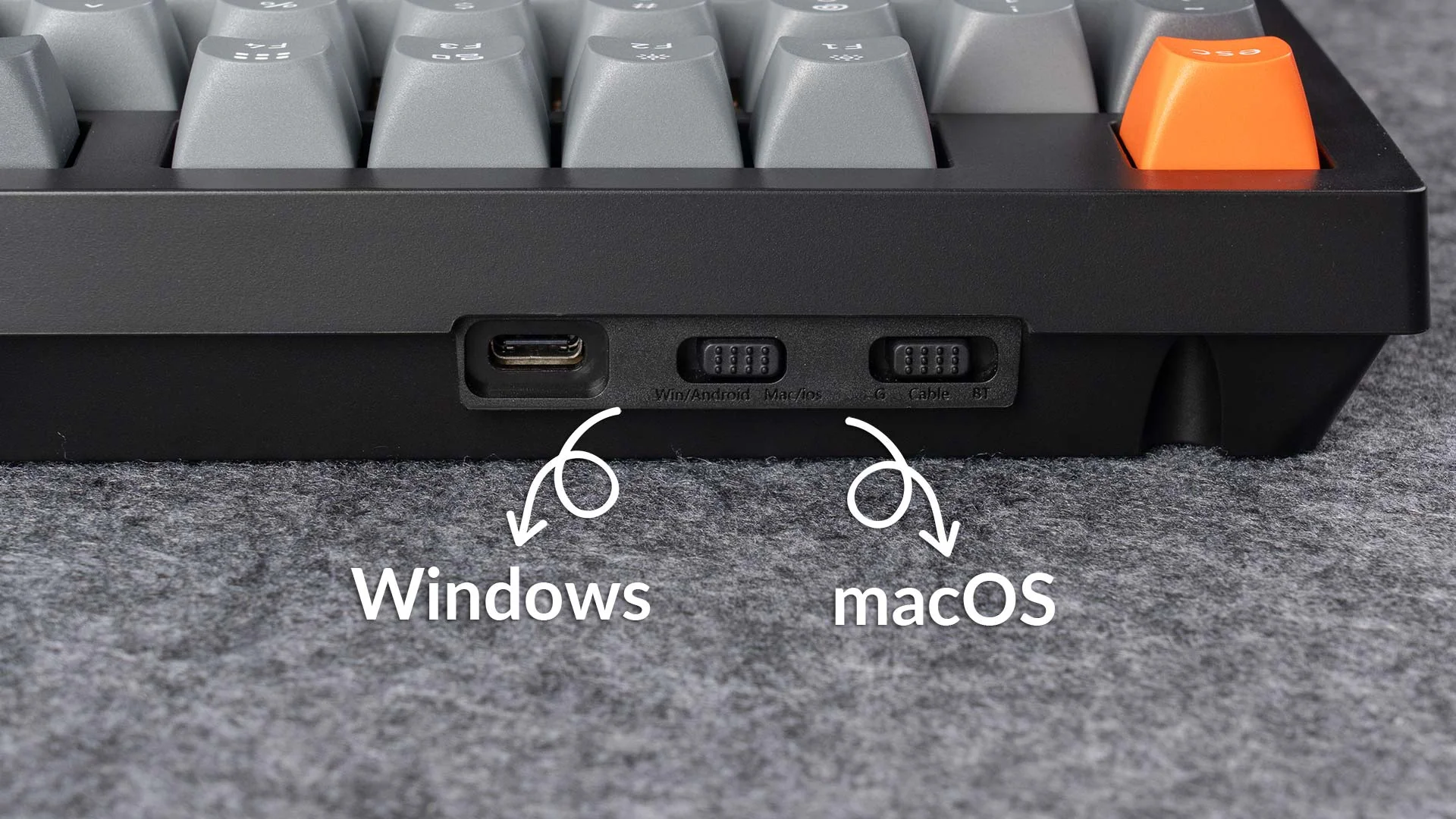 Keyboard Keychron K10 Max  K10M-H1 , QMK/VIA Wireless/Bluetooth Mechanical Keyboard , Red Switch (Hot-Swappable) , 100% , US Layout , Black/Grey/Orange , K10M-H1 - Image 3