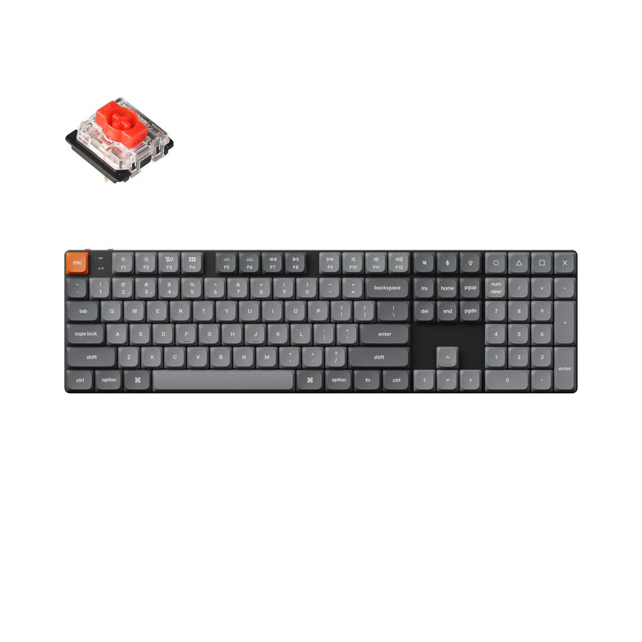 Keyboard Keychron K5 Max , Mechanical low profile Wireless Bluetooth BT5.1 Red Switch 100% US K5M-H1