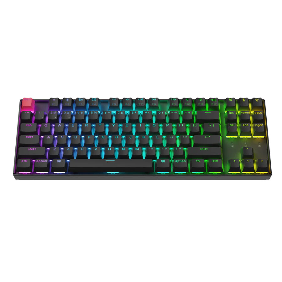 Keyboard Keychron K8  K8X-J4 , QMK/VIA Wireless/Bluetooth Mechanical Keyboard , Yellow Switch (Hot-Swappable) , 80% , US Layout , Black , K8X-J4 - Image 2