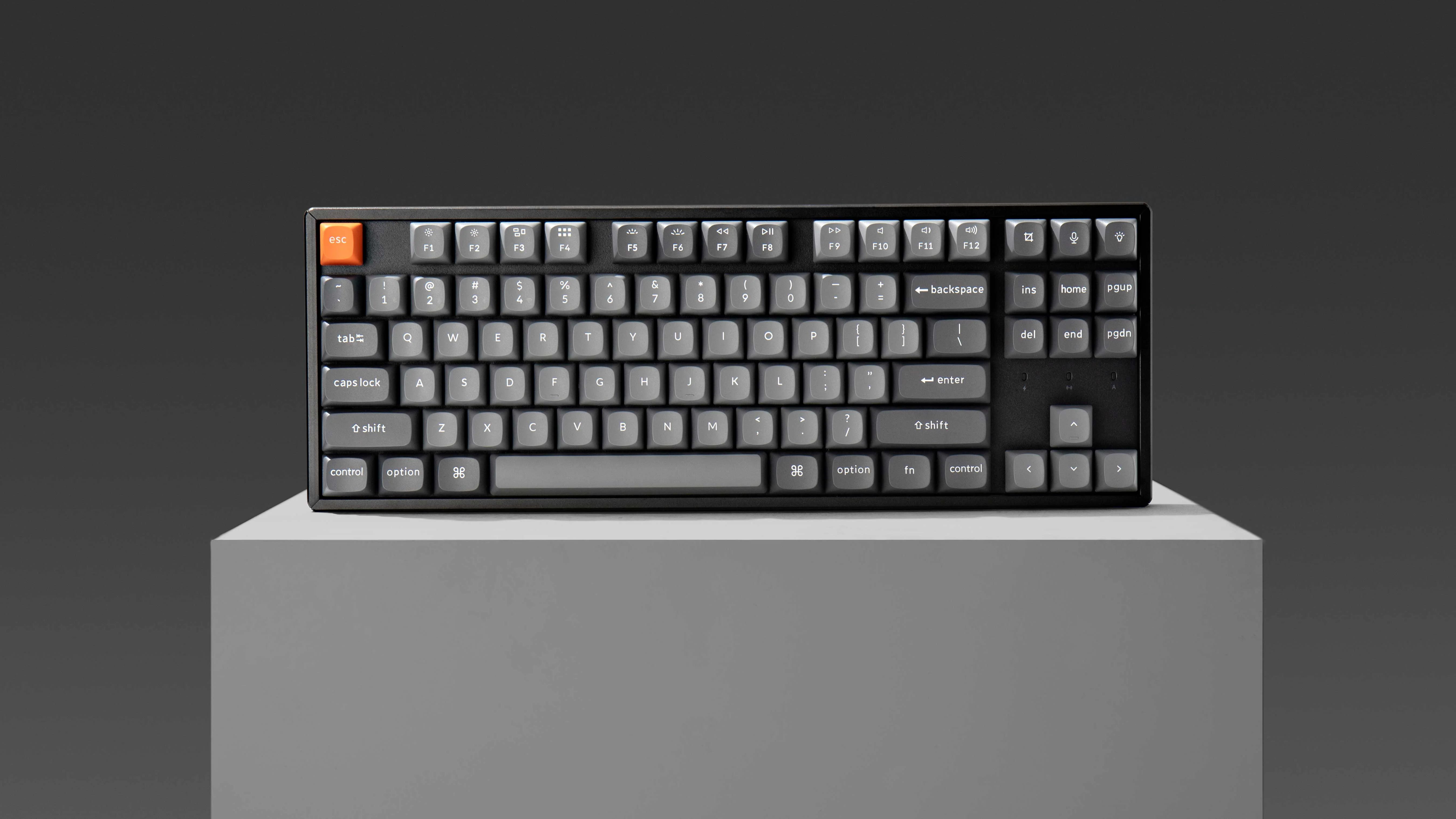 Keyboard Keychron K8 Max  K8M-B4 , QMK/VIA Wireless/Bluetooth Mechanical Keyboard , Yellow Switch (Hot-Swappable) , 80% , US Layout , Black/Grey/Orange , K8M-B4 - Image 2