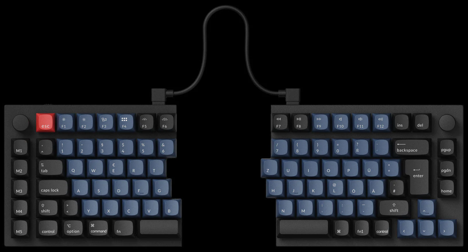 Keyboard Keychron Q11 Q11-M1 , QMK Custom Mechanical Keyboard , Red Switch , 75% , US Layout , Black , Q11-M1 - Image 7