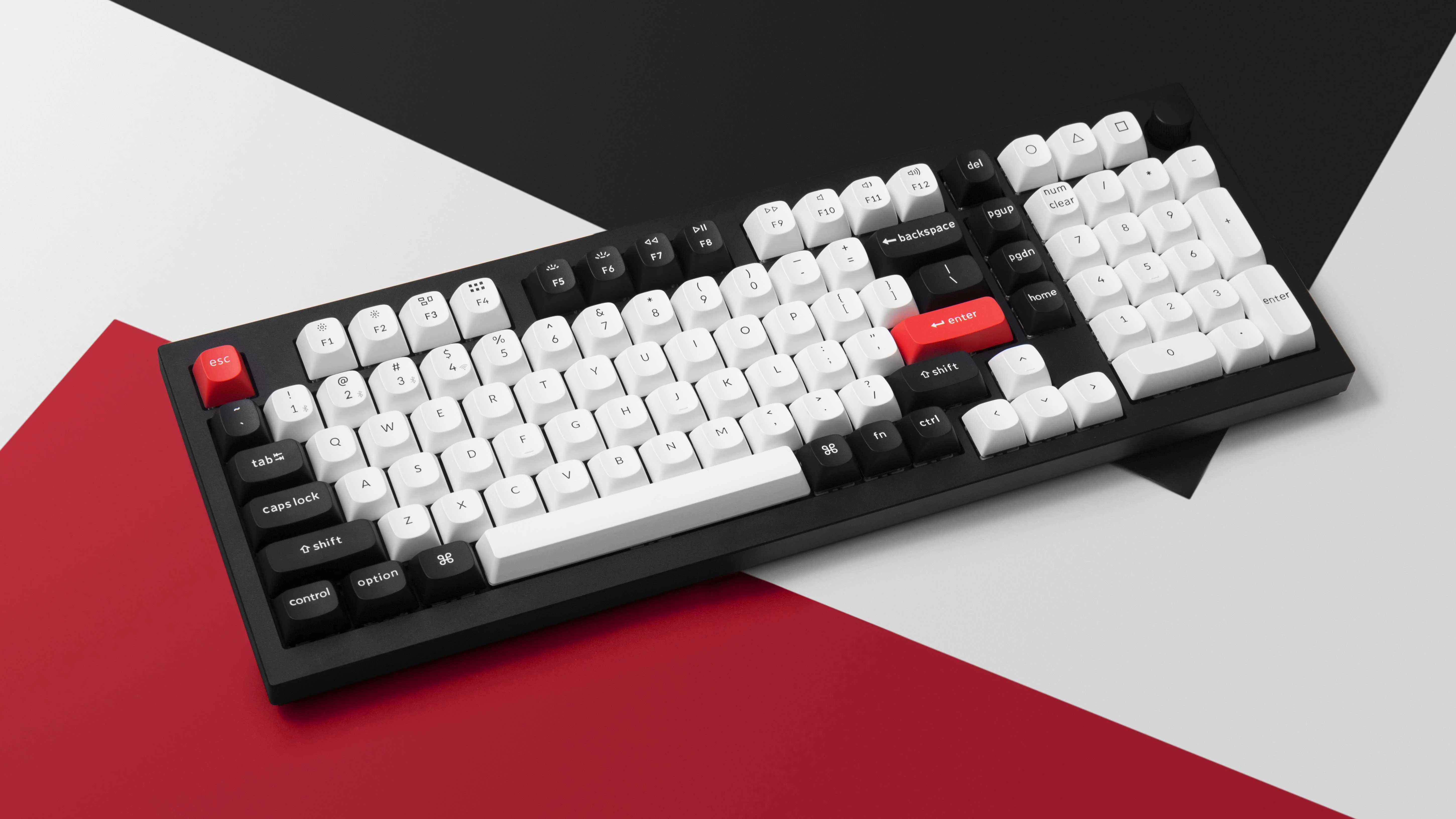 Keyboard Keychron Q5 HE  Q5H-M1 , QMK/VIA Wireless/Bluetooth Mechanical Keyboard , Purple Switch (Hot-Swappable) , Hall Effect , 96% , US Layout , Black/White/Red , Q5H-M1 - Image 2