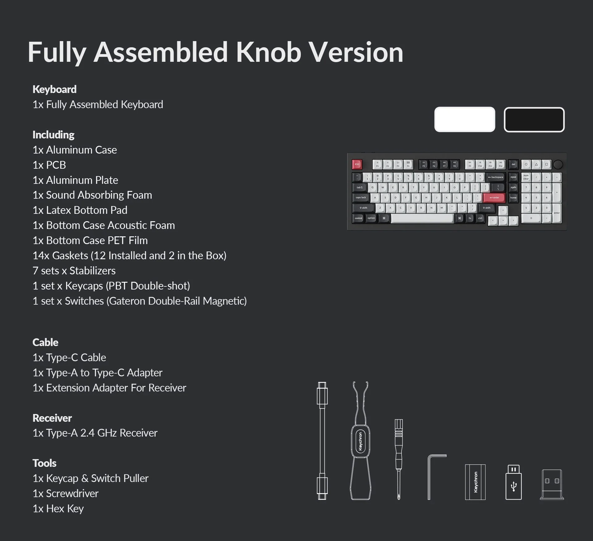 Keyboard Keychron Q5 HE  Q5H-M1 , QMK/VIA Wireless/Bluetooth Mechanical Keyboard , Purple Switch (Hot-Swappable) , Hall Effect , 96% , US Layout , Black/White/Red , Q5H-M1 - Image 7