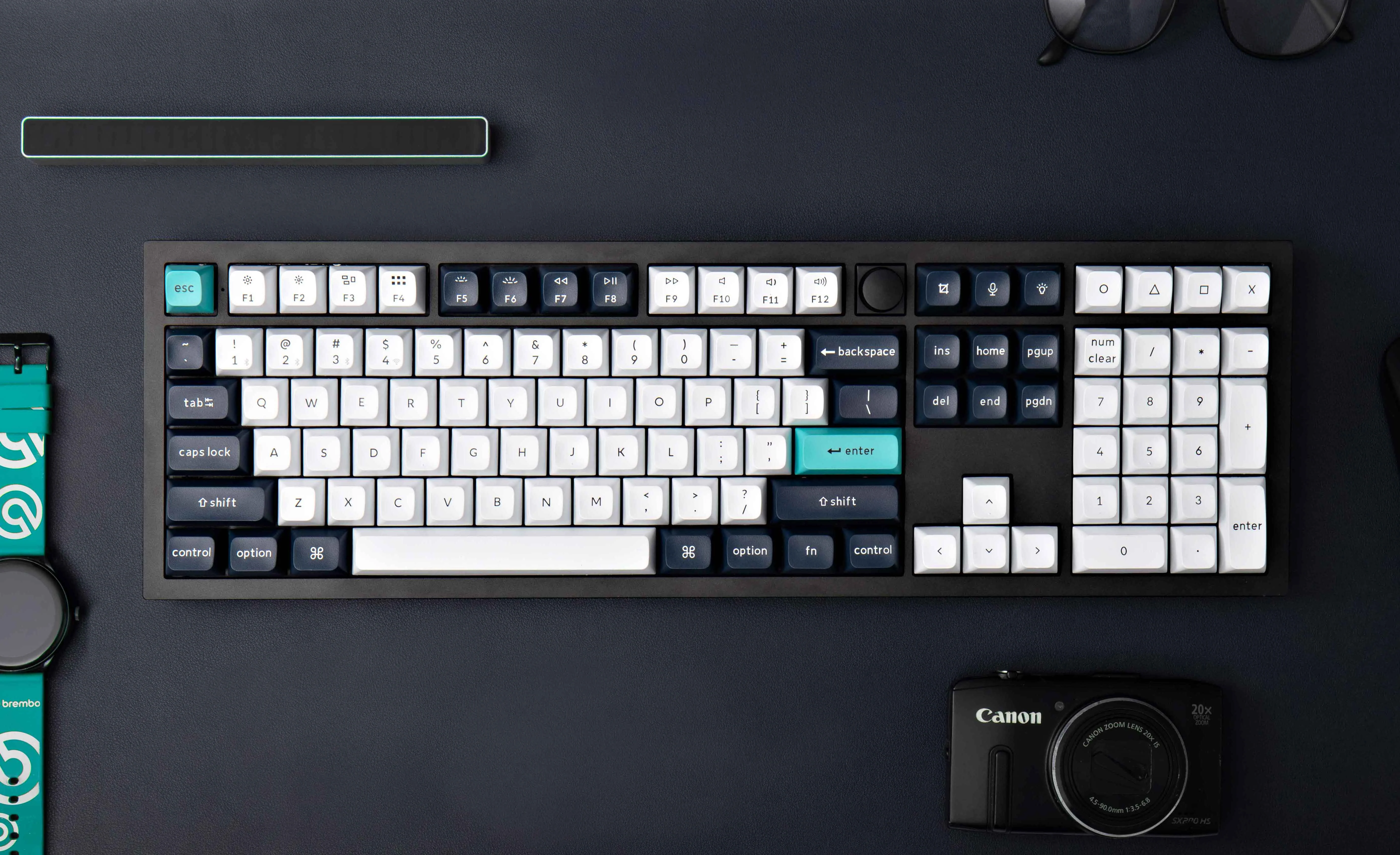 Keyboard Keychron Q6 Max Q6M-M3 , QMK/VIA Wireless/Bluetooth Mechanical Keyboard , Brown Switch (Hot-Swappable) , 100% , US Layout , Aluminum Case , Black/White/Mint , Q6M-M3 - Image 3