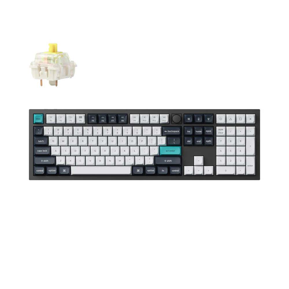 Keyboard Keychron Q6 MAX , QMK/VIA Online Customization , Wireless + Bluetooth , Mechanical Keyboard with Yellow Switch , US Layout , Q6M-M4