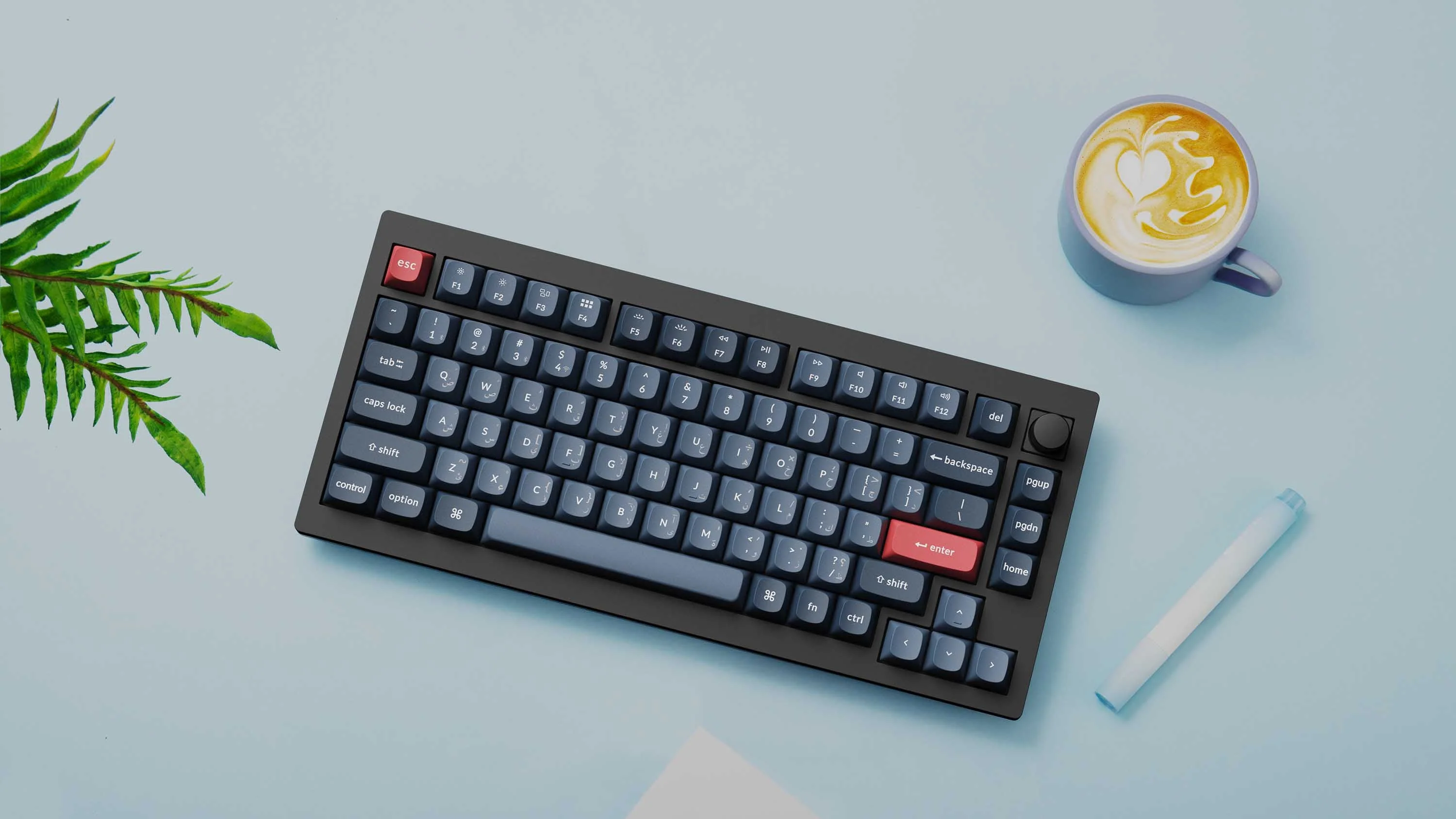 Keyboard Keychron V1 Max , Mechanical , Wireless Bluetooth BT5.1 , Brown Switch 75% US , V1M-D3 - Image 4