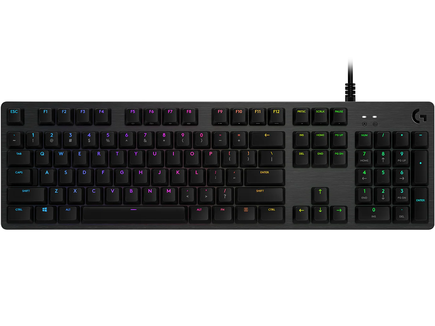 Keyboard Logitech G512 Carbon , Lightsync RGB , Mechanical , GX Brown Tactile , US QWERTY , Black , 920-009352