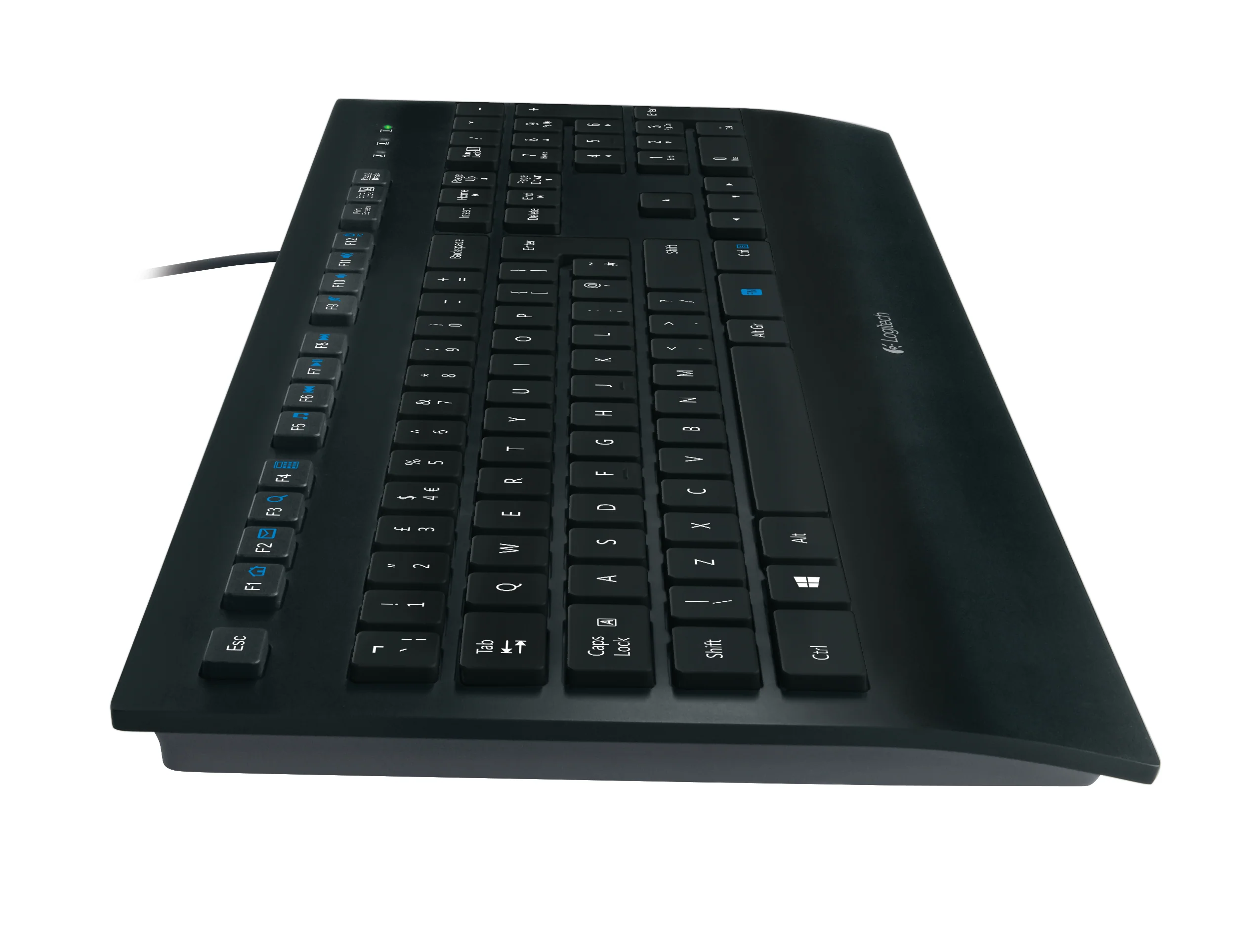 Keyboard Logitech K280E , Business , comfortable palm rest , QWERTY US Layout , Cable 2m with USB-A , 920-005217 - Image 4