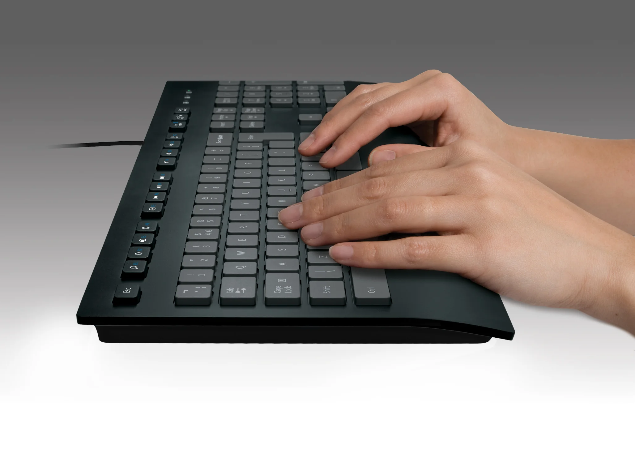 Keyboard Logitech K280E , Business , comfortable palm rest , QWERTY US Layout , Cable 2m with USB-A , 920-005217 - Image 8