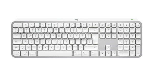Keyboard Logitech MX Keys S for Mac , Wireless + Bluetooth , minimalist keyboard made for creators up to 3 devices , White Backlight , US Layout , Pale Grey , 920-011638