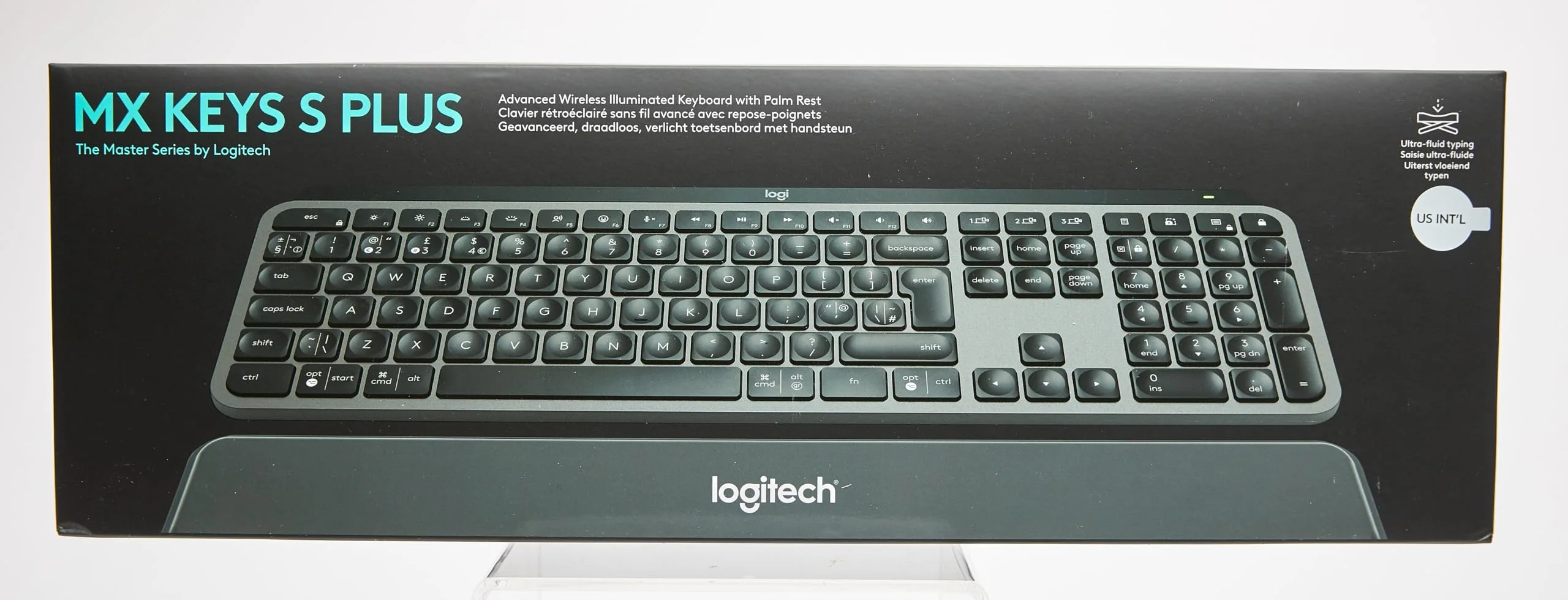 Keyboard Logitech MX Keys S  with Palm Rest , Wireless + Bluetooth , Graphite , 920-011589 - Image 3