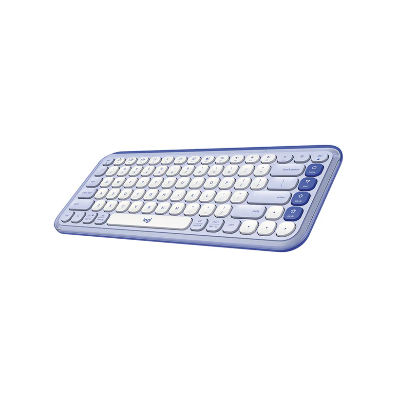 Keyboard Logitech POP Icon Keys , Wireless via Bolt USB receiver (not included) or Bluetooth with up to 3 devices , US Layout , Lilac & Off White , 920-013074 - Image 3