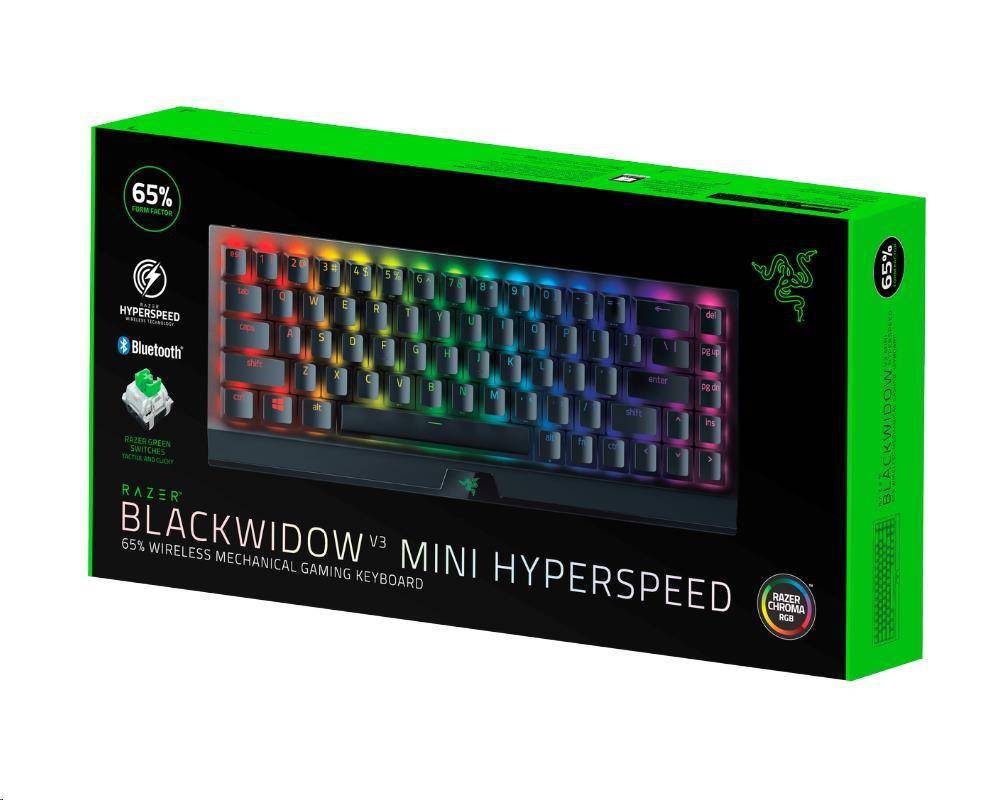 Keyboard Razer BlackWidow V3 Mini US Wireless HyperSpeed 65% Form Factor Yellow Switch Chroma RGB RZ03-03890100-R3M1 - Image 3