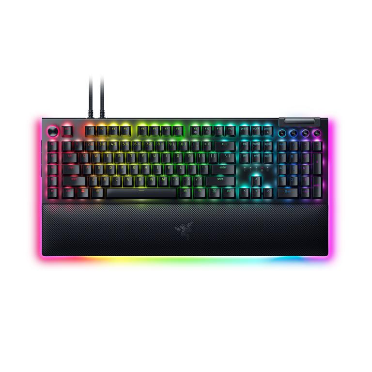 Keyboard Razer BlackWidow V4 PRO , Mechanical Yellow Silent Switches , Chroma RGB , Wrist Rest , Black , RZ03-04681800-R3M1