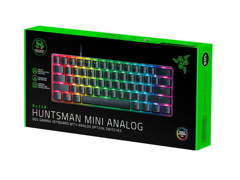 Keyboard Razer Huntsman Mini Analog Edition Wireless HyperSpeed (Mechanical Yellow Switch)  RGB Chroma RZ03-04340100-R3M1