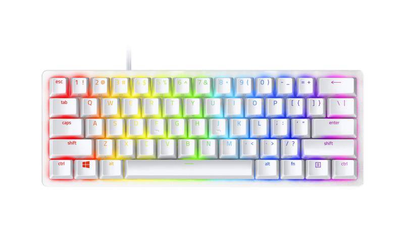 Keyboard Razer Huntsman Mini US 60% Form Factor Purple Switch Chroma RGB Mercury RZ03-03390300-R3M1