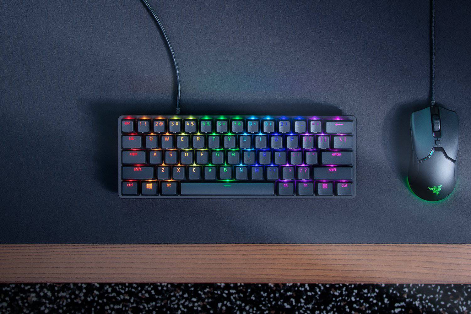 Keyboard Razer Huntsman Mini US 60% Form Factor Red Switch Chroma RGB Black RZ03-03390200-R3M1 - Image 3