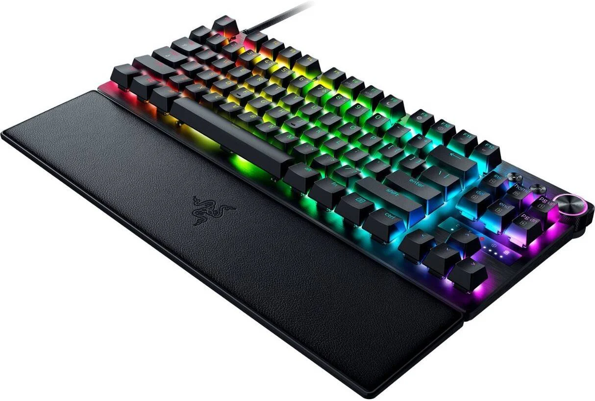 Keyboard Razer HUNTSMAN v3 PRO Tenkeyless , Analog Optical Esports Keyboard , Magnetic Firm Leatherette Wrist Rest , Detachable USB-C Cable , Chroma RGB , US Layout , RZ03-04980100-R3M1 - Image 2