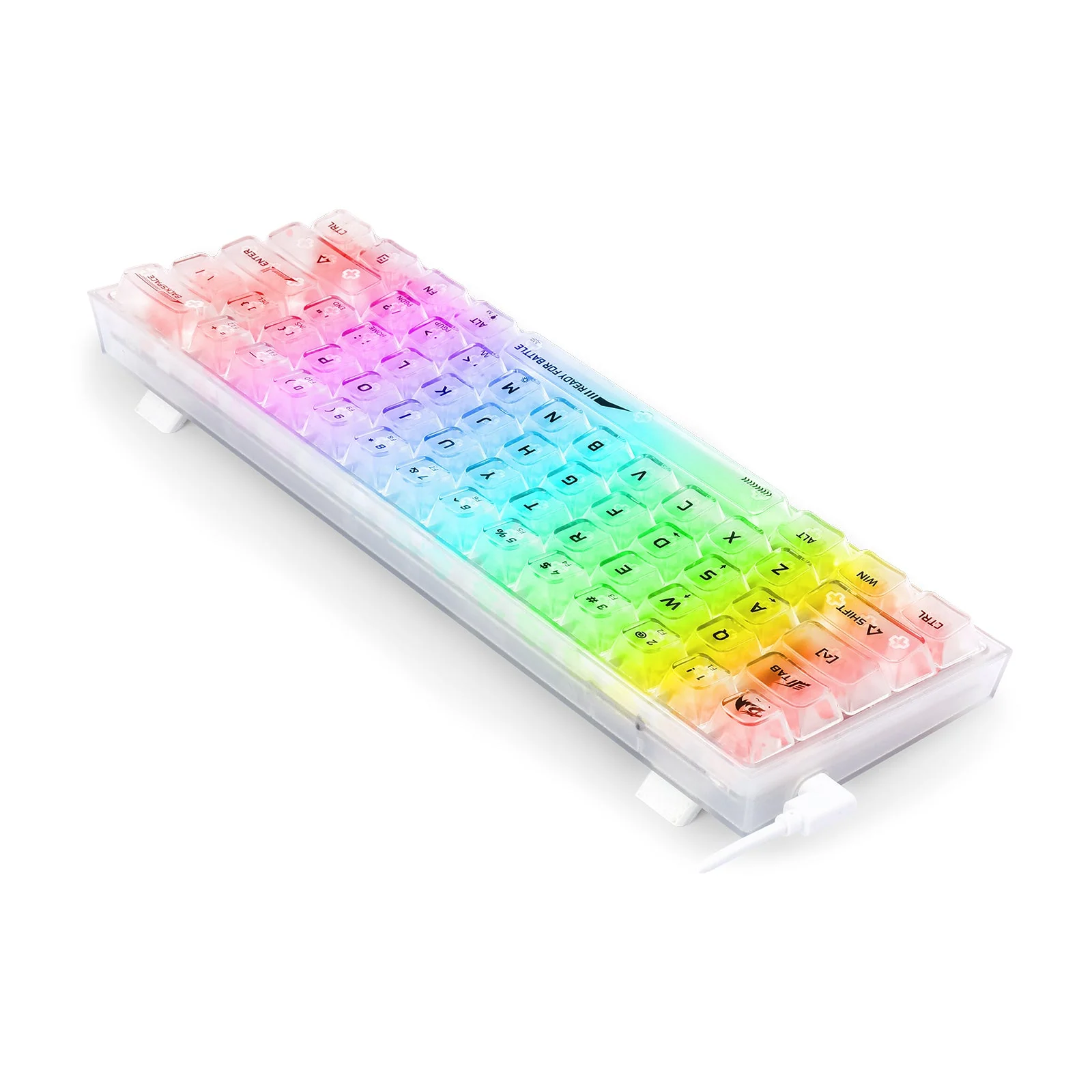 Keyboard Redragon Fizz K617 RGB Mechanical , 60% keys , Wired , White , K617CT-RGB - Image 2