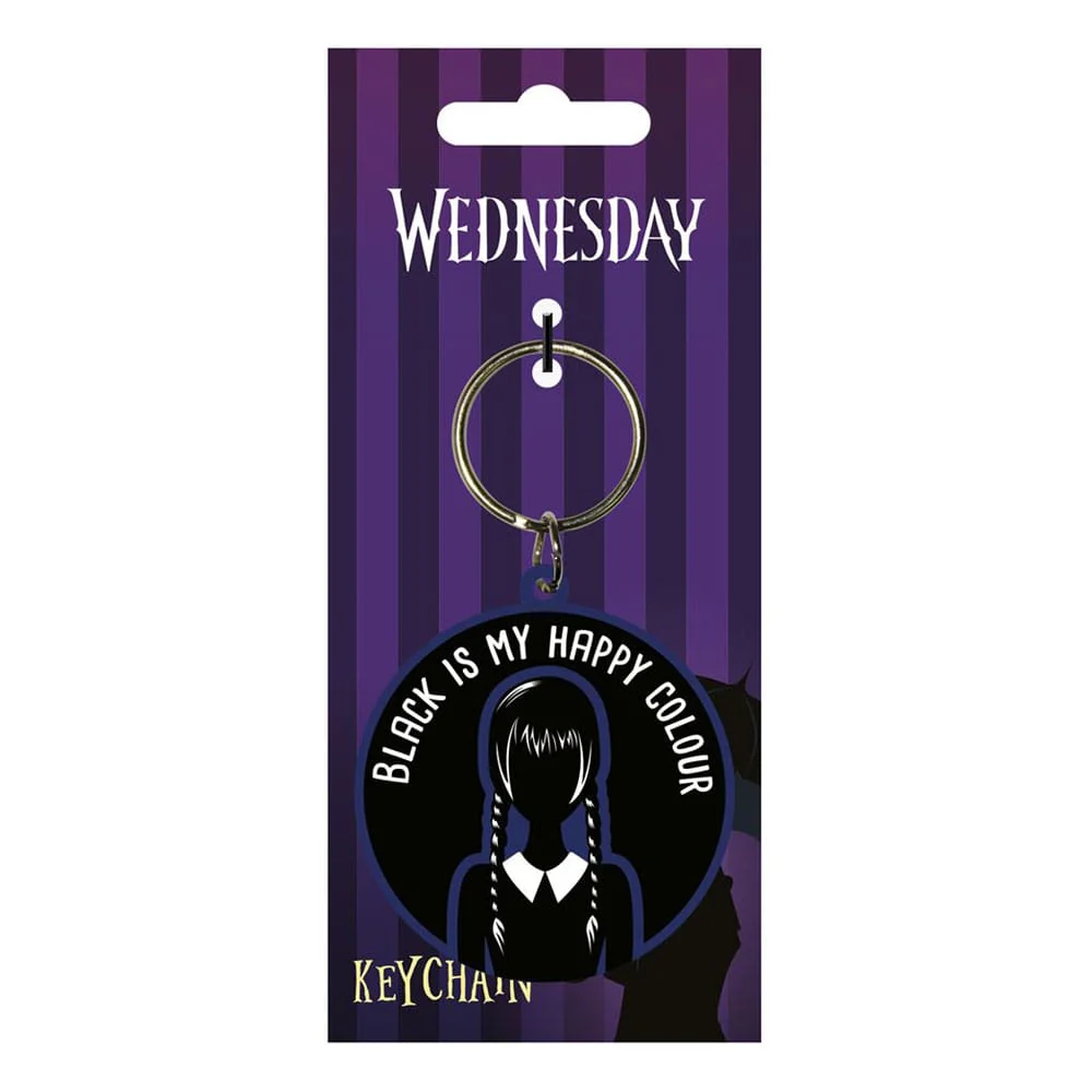 Keychain Wednesday Black is My Happy Colour