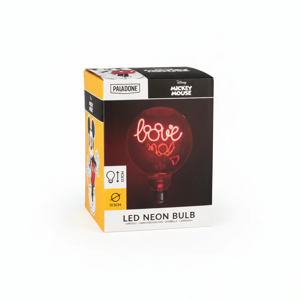 LED Light Neon Bulb Mickey Mouse Love