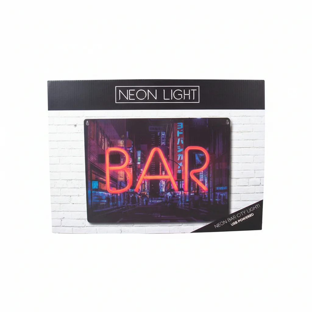 LED Light With Cityscape Background