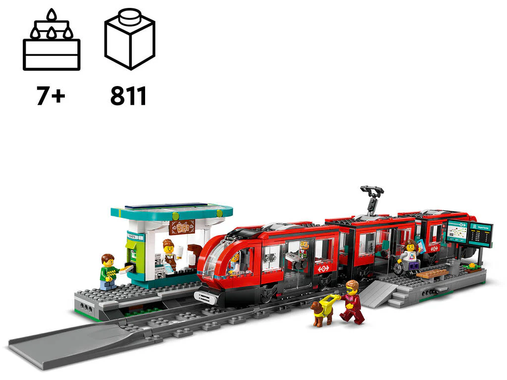 Lego City Downtown Streetcar and Station 60423 - Image 2