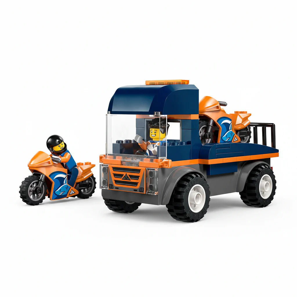 Lego City Motorcycle Transporter 60491 - Image 2
