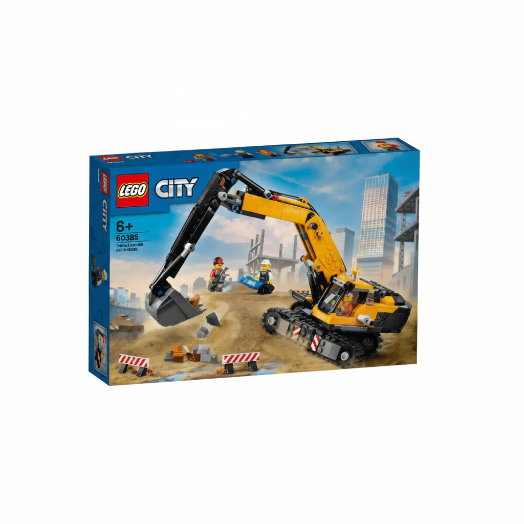 Lego City Yellow Construction Excavator
