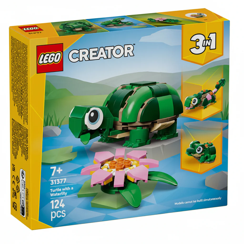 Lego Creator 3in1 Turtle With a Water Lily Flower 31377
