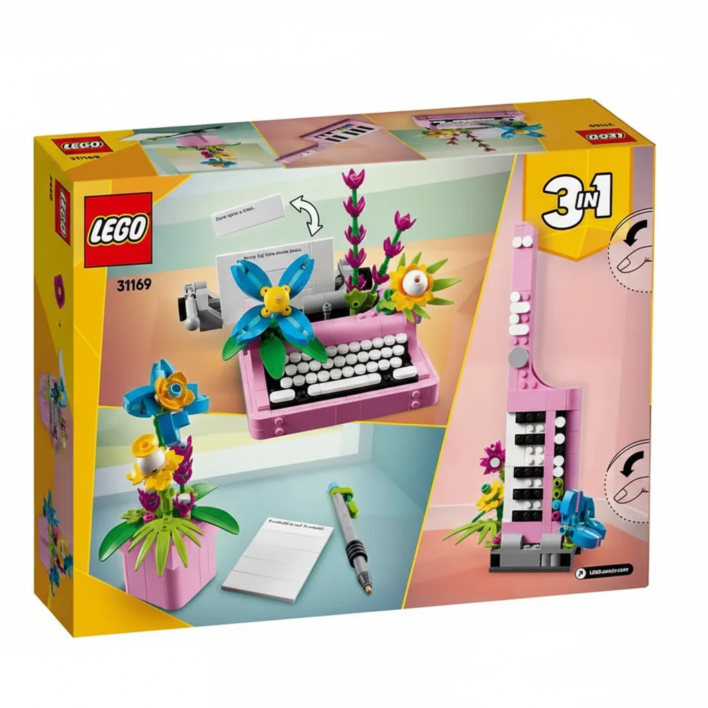 Lego Creator Typewriter with Flowers 31169