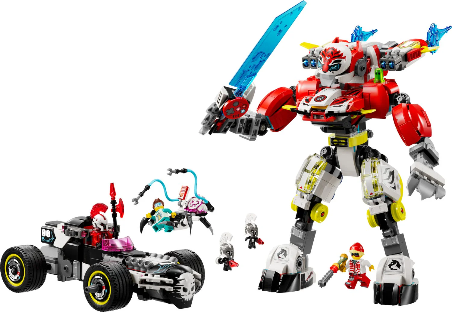 Lego Dreamzzz Cooper's Tiger Mech & Zero's Hot Rod Car 71497 - Image 3