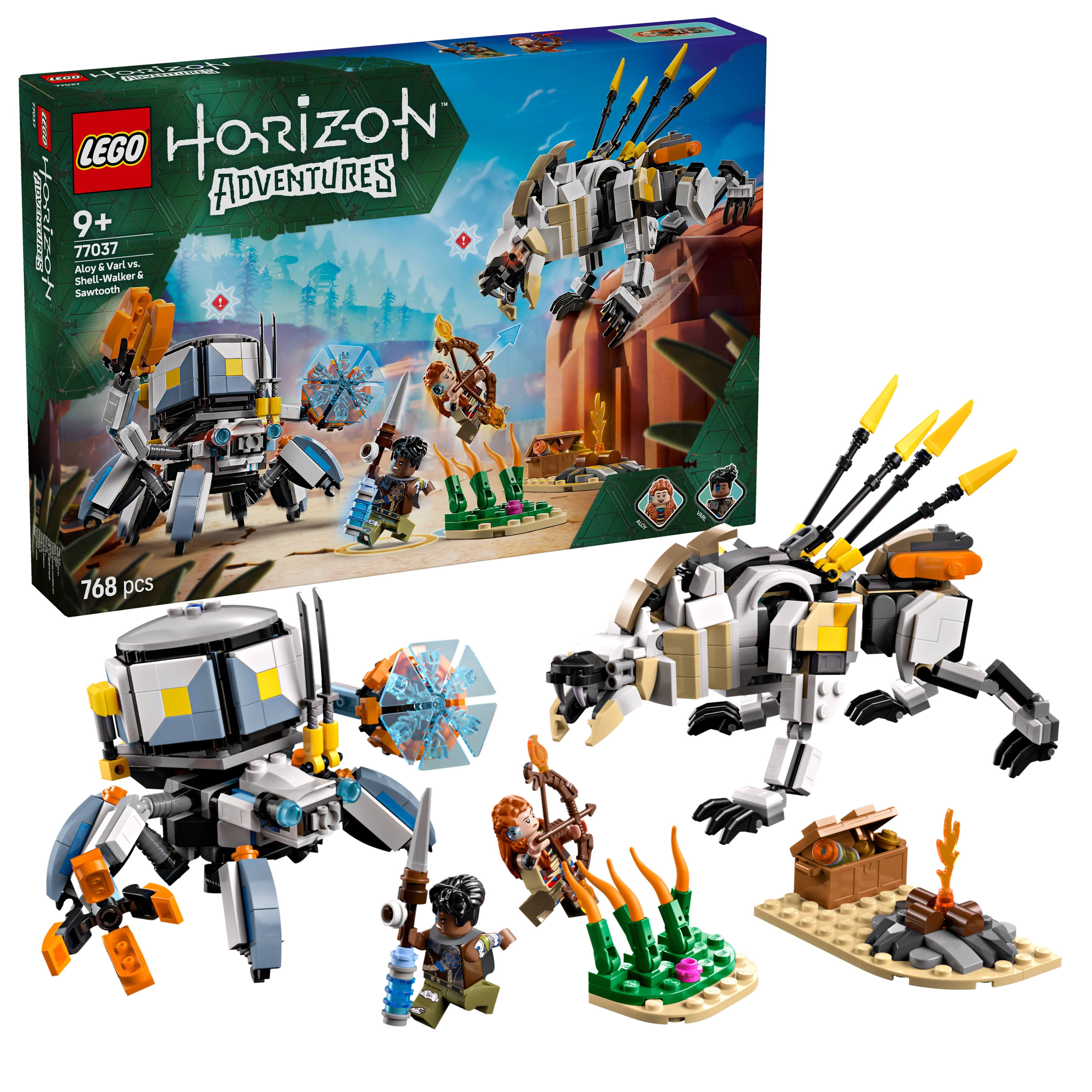 Lego Horizon Adventures Aloy & Varl Vs. Shell-Walker & Sawtooth 77037 - Image 2