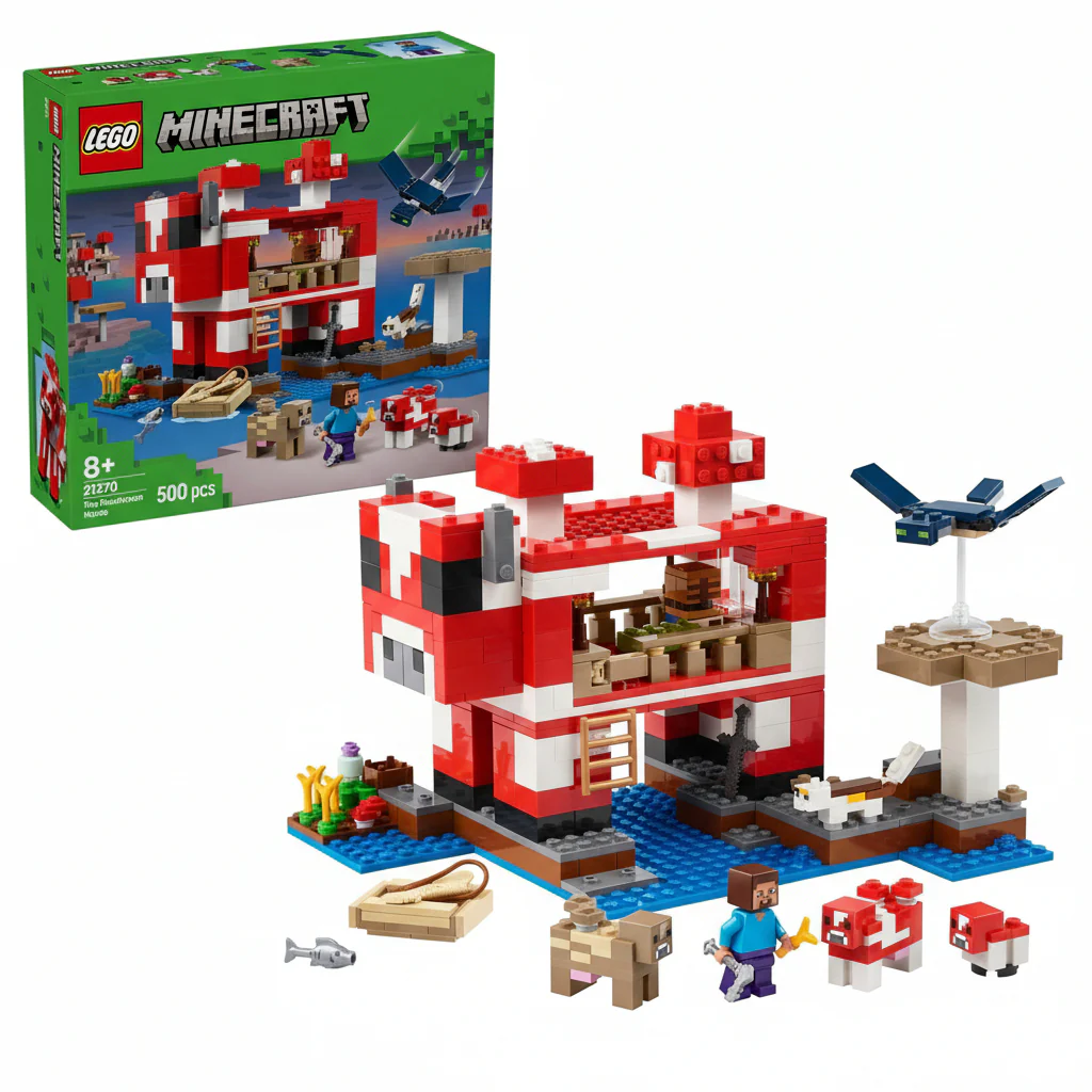 Lego Minecraft The Mooshroom House 21270