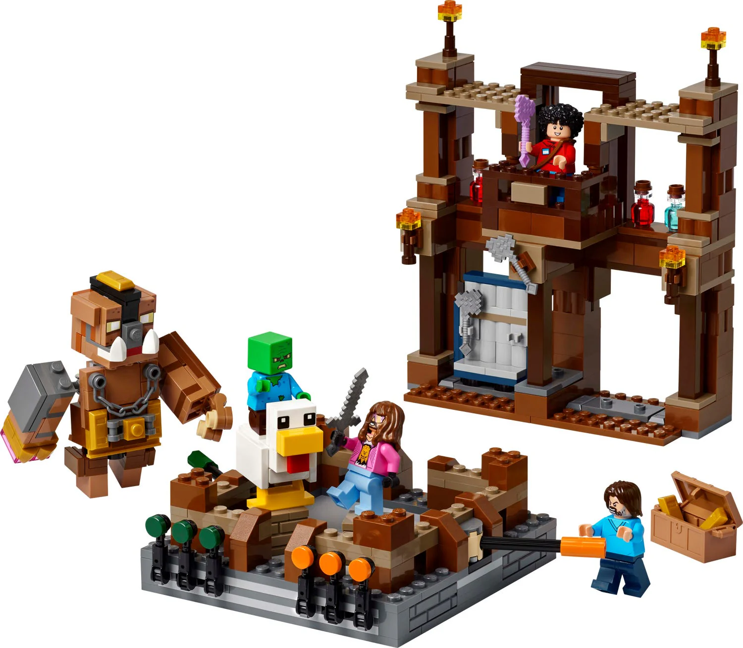 Lego Minecraft Woodland Mansion Fighting Ring 21272 - Image 3