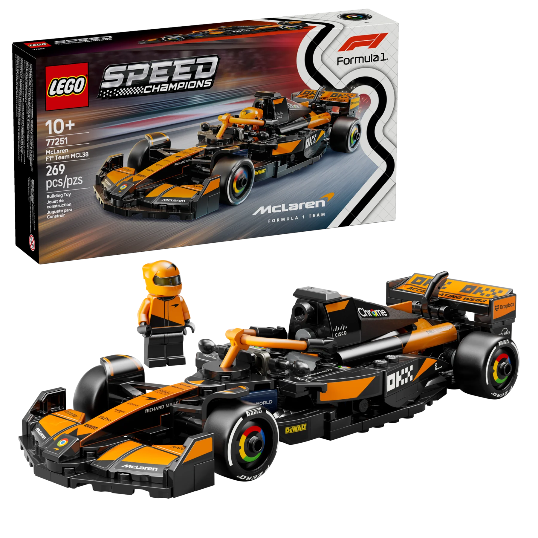 Lego Speed Champions McLaren F1 Team MCL38 Race Car 77251 - Image 2