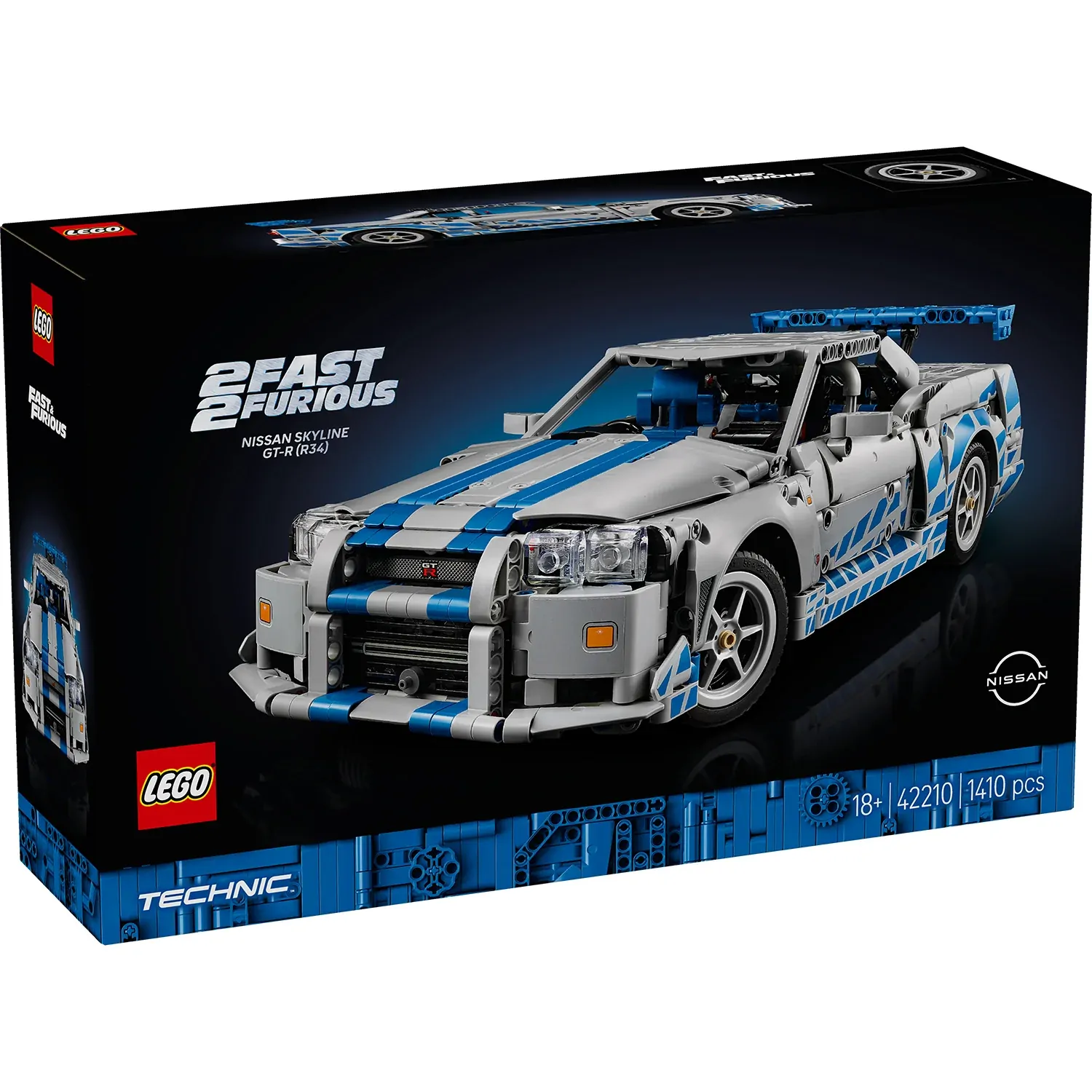 Lego Technic 2 Fast 2 Furious Nissan Skyline GT-R Car 42210