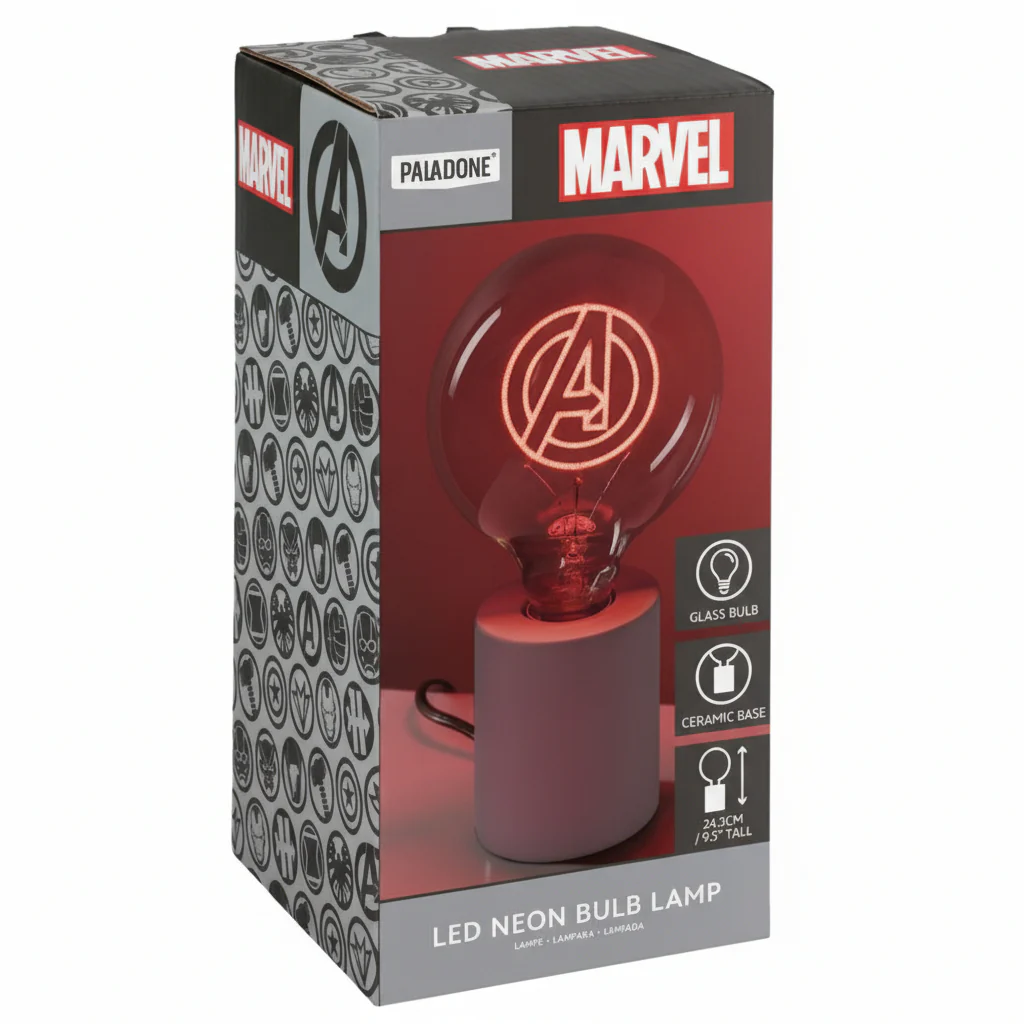 Light Neon Bulb Marvel Avengers Logo