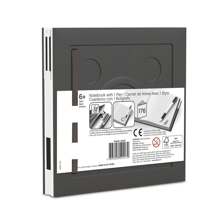 Locking Agenda Lego With Gel Pen - Black - Image 3